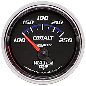 6137.jpg - Auto Meter Cobalt Series Short Sweep 2 1/16" Water Temperature Gauge - 100-250 Degrees F