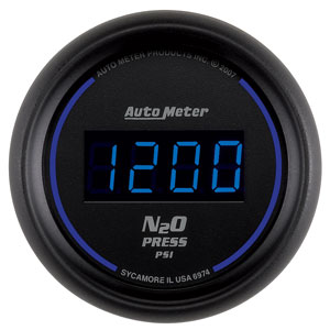 Autometer Digital Series 2 1/16" Nitrous Pressure Gauge (0-1600psi) - Black w/Blue Display