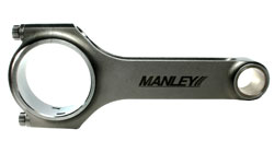 LS Series Manley 4340 H-Beam Connecting Rods - (6.125" Length/.9281" Wrist Pin) w/ARP 2000 Cap Screws